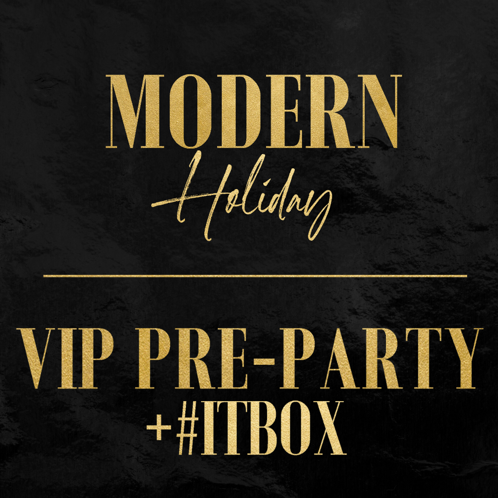 Modern Holiday VIP Pre Party Ticket with IT Box